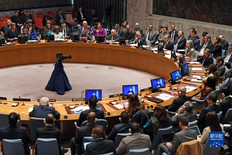 11月29日，在聯(lián)合國安理會本月輪值主席國中國倡議下，安理會舉行巴以問題高級別會議。（圖源：新華社）