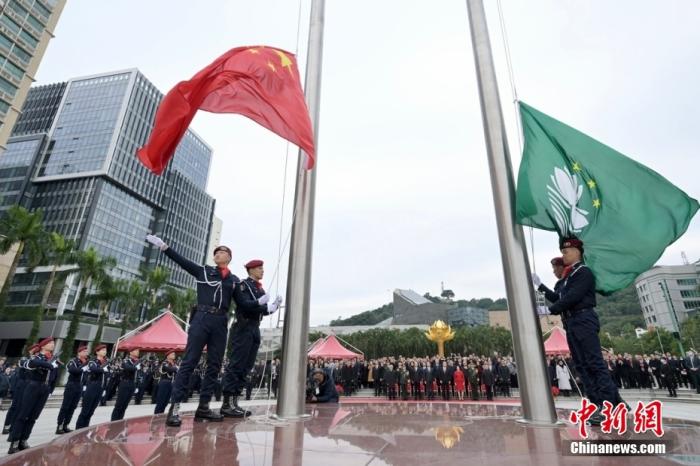 資料圖：圖為慶祝澳門回歸祖國24周年升旗儀式。
