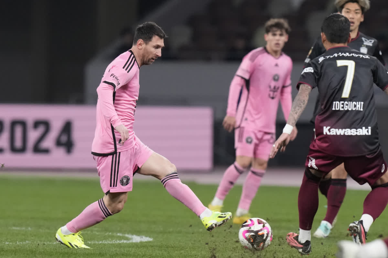 梅西在日本上陣。 圖源：外媒