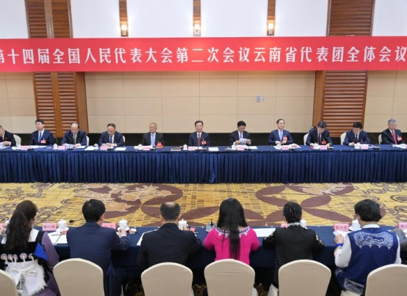 云南代表團(tuán)舉行開放團(tuán)組會議