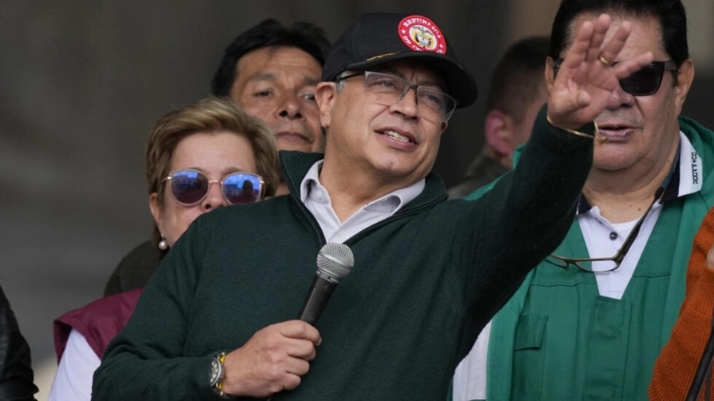 &nbsp;哥倫比亞總統(tǒng)佩特羅。（圖源：美聯(lián)社）