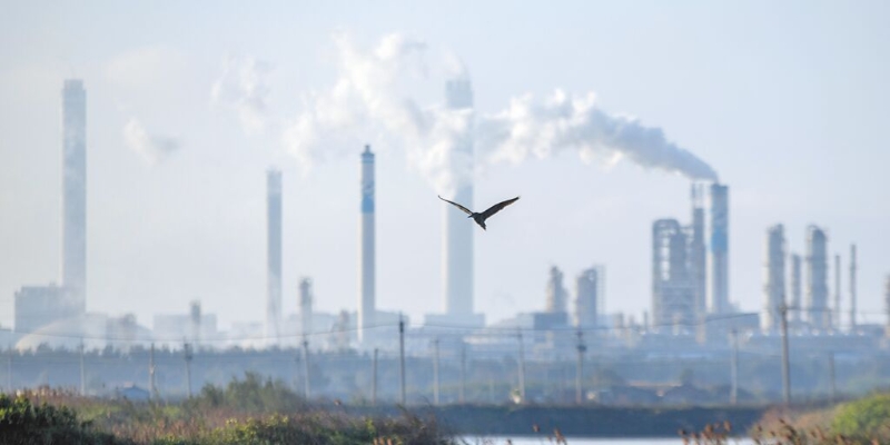 臺環(huán)境部門召開第五次碳費費率審議會，初步建議一般費率起征價格為每噸新臺幣300元到500元。圖為麥寮臺塑工業(yè)園區(qū)。（圖源：臺灣《中國時報》）