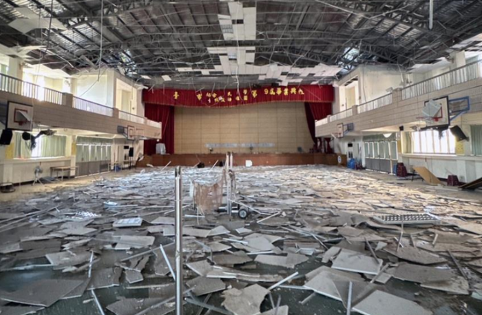 0121強(qiáng)震，臺(tái)南市楠西小學(xué)受損嚴(yán)重