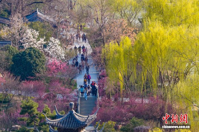 江蘇揚(yáng)州：瘦西湖春意濃